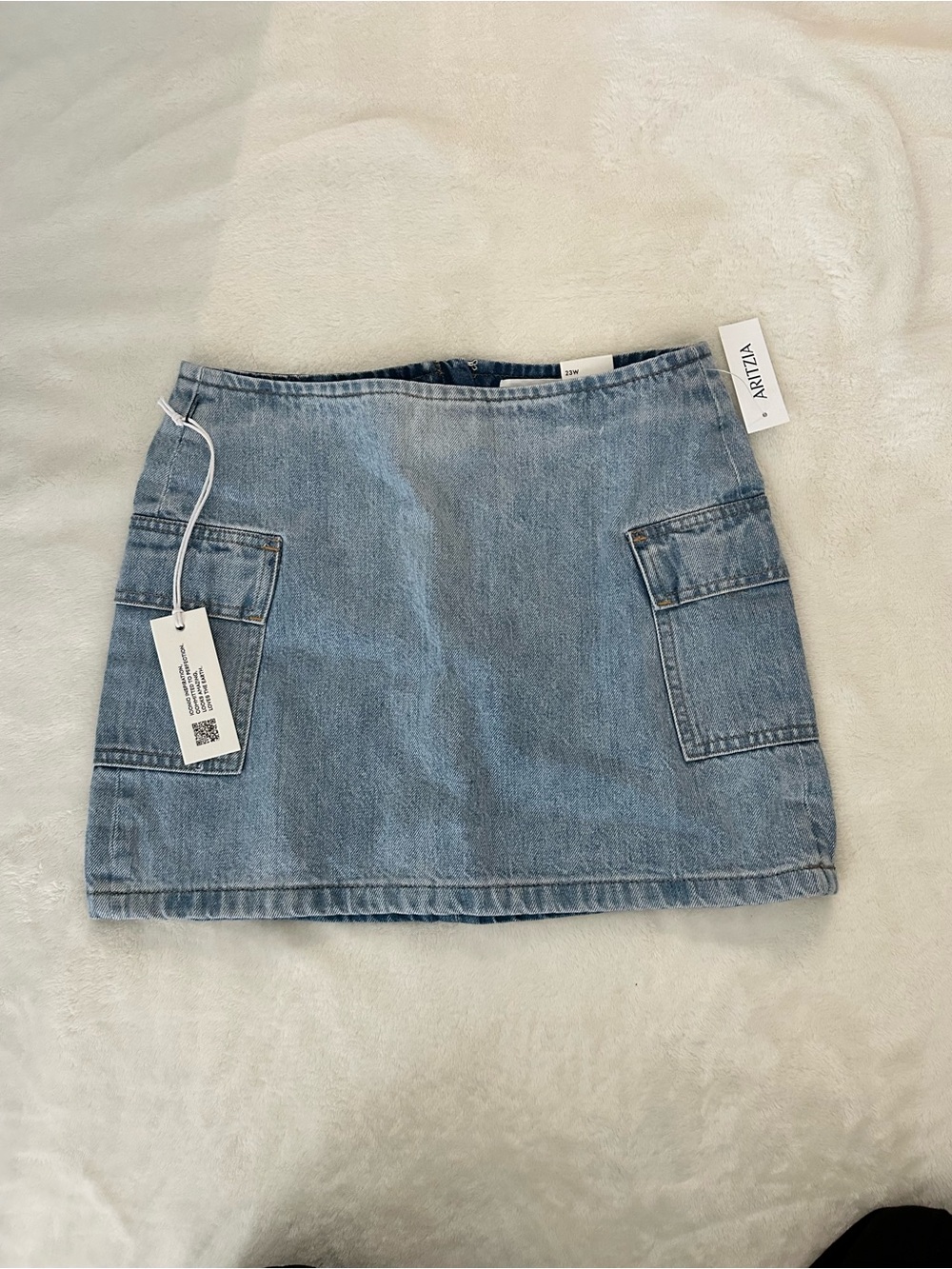 ARITZIA Denim Forum 90’s Cargo Mid-Rise Micro Denim Skirt